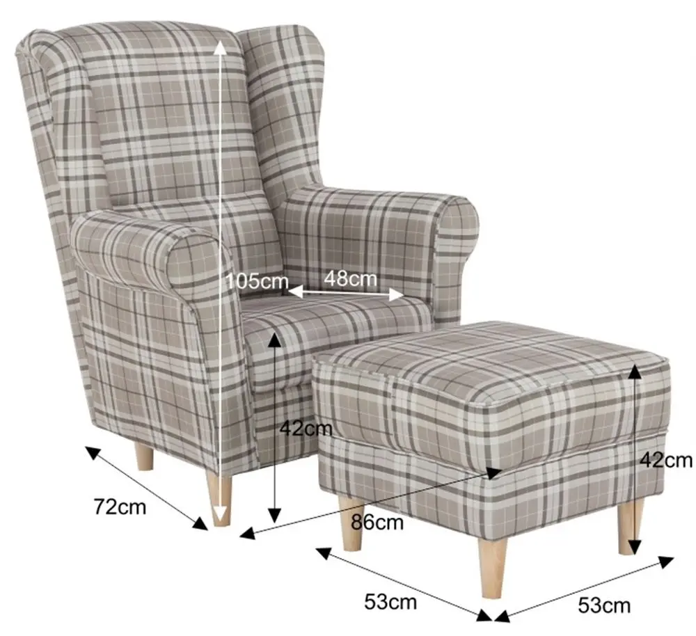 Кресло с пуфом Mobhaus Astrid (Brown)