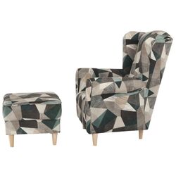 Fotoliu cu puf Mobhaus Astrid (Brown-Green) Thumb