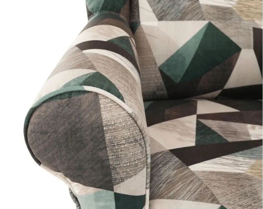 Fotoliu cu puf Mobhaus Astrid (Brown-Green)