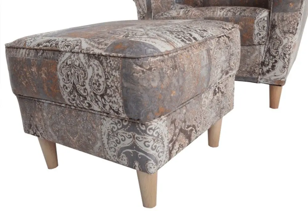 Fotoliu cu puf Mobhaus Astrid (Brown/Vintage)