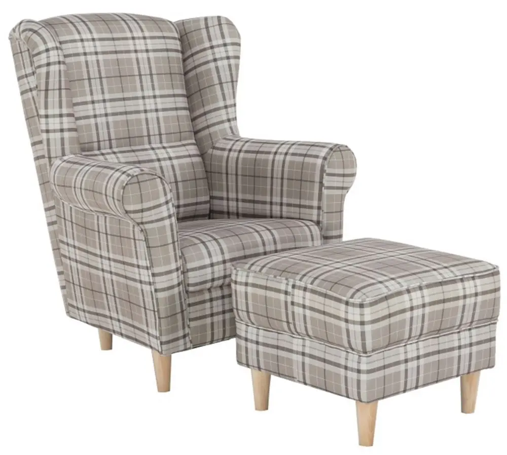 Кресло с пуфом Mobhaus Astrid (Brown)