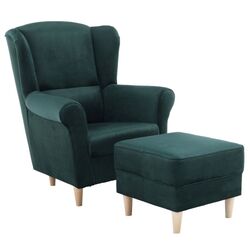 Кресло с пуфом Mobhaus Astrid (Emerald)