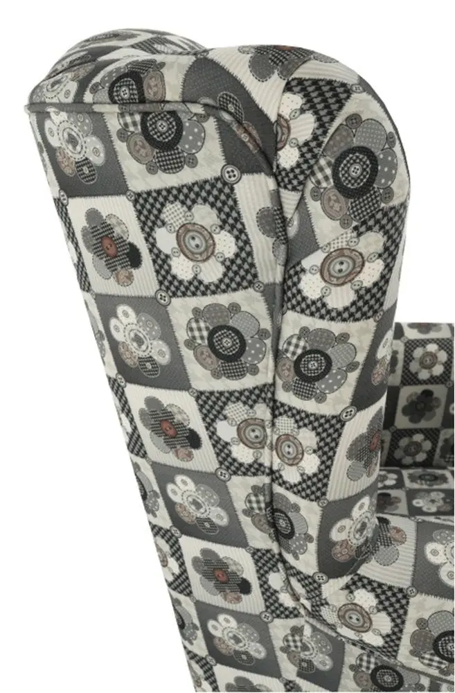 Кресло с пуфом Mobhaus Astrid (Gray/Flowers) - 3