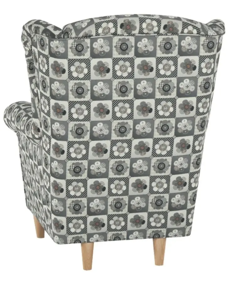 Кресло с пуфом Mobhaus Astrid (Gray/Flowers) - 5