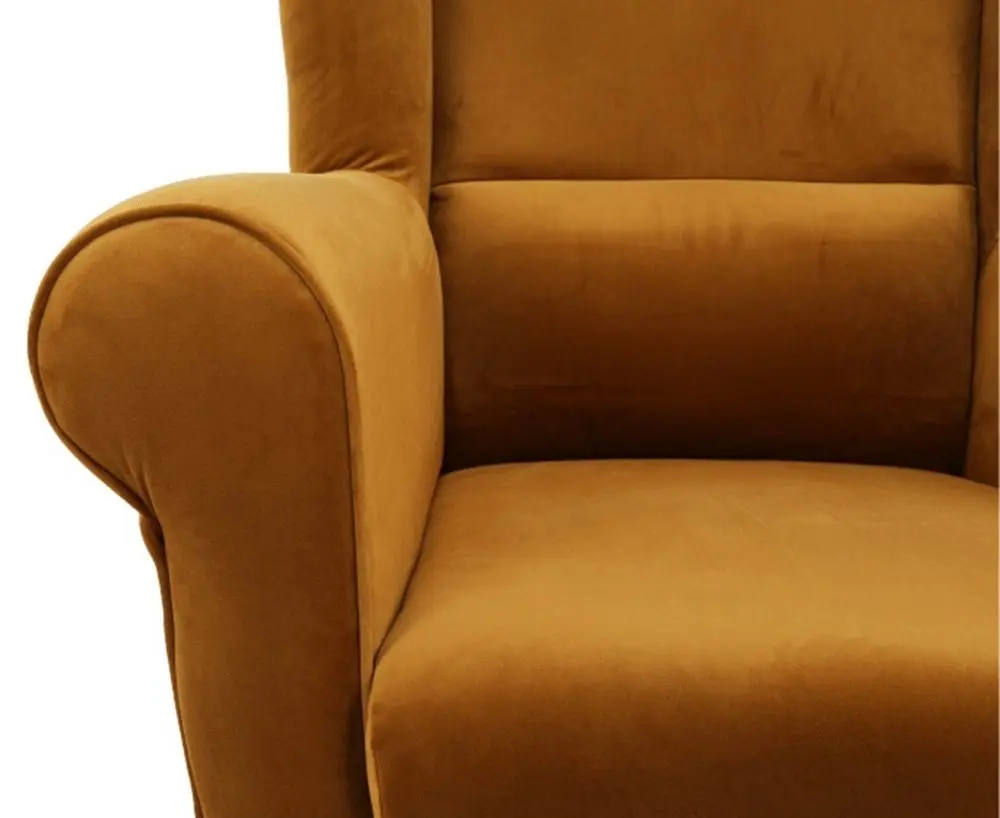 Fotoliu cu puf Mobhaus Astrid (Mustard)