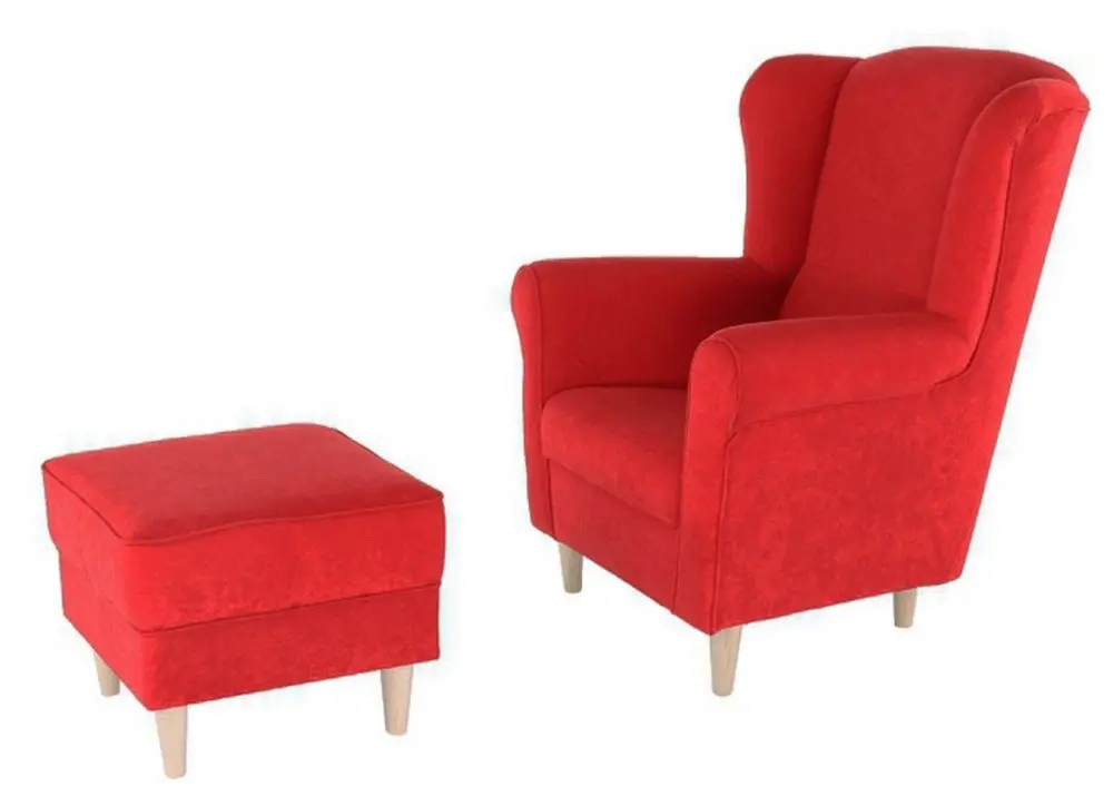Fotoliu cu puf Mobhaus Astrid (Red)