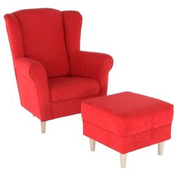 Fotoliu cu puf Mobhaus Astrid (Red)