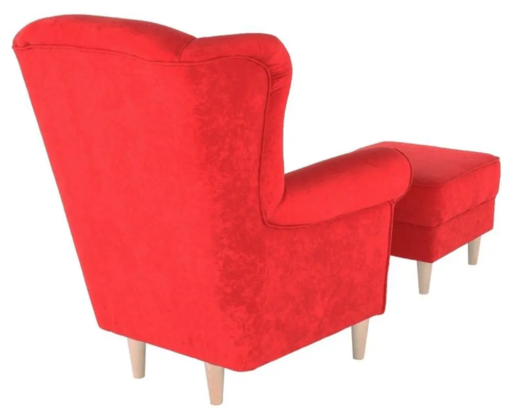 Fotoliu cu puf Mobhaus Astrid (Red)