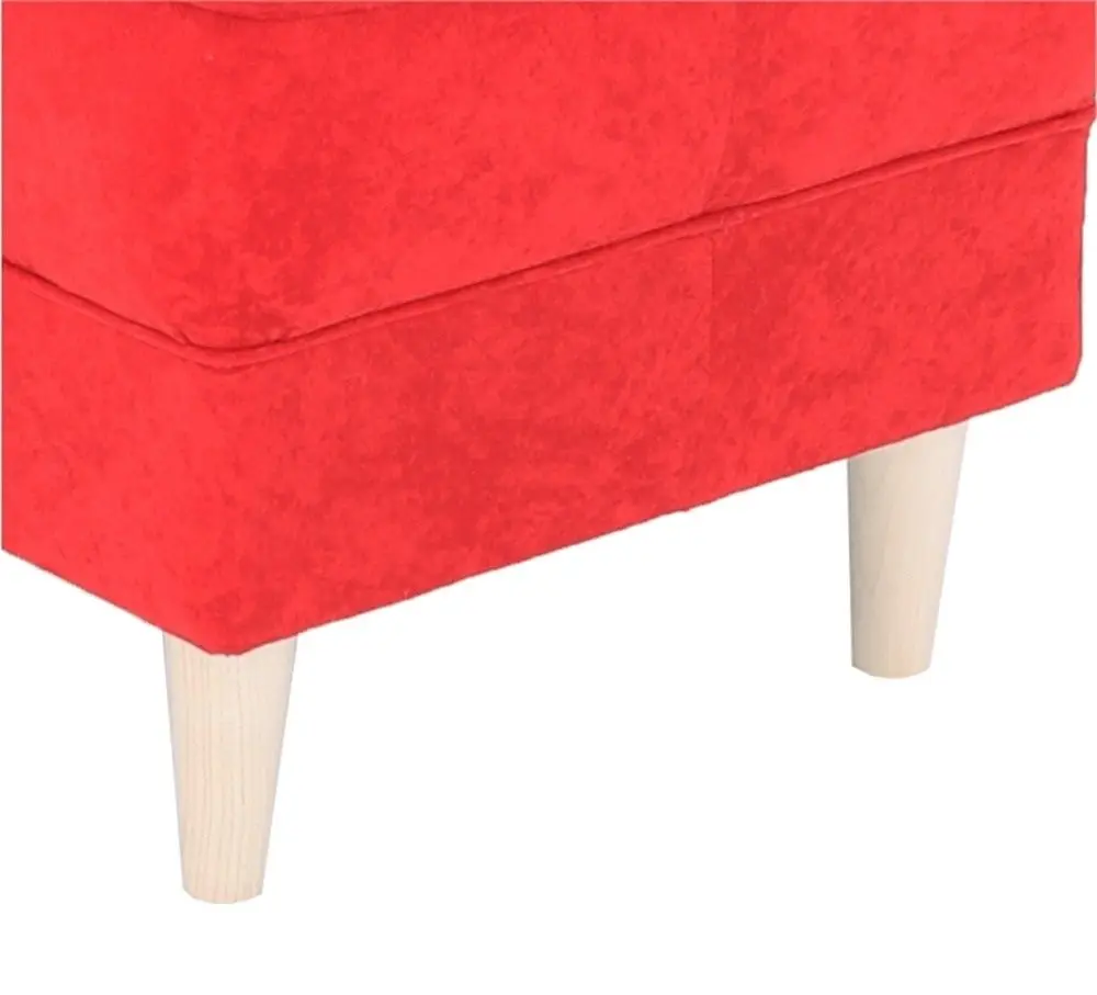 Fotoliu cu puf Mobhaus Astrid (Red)