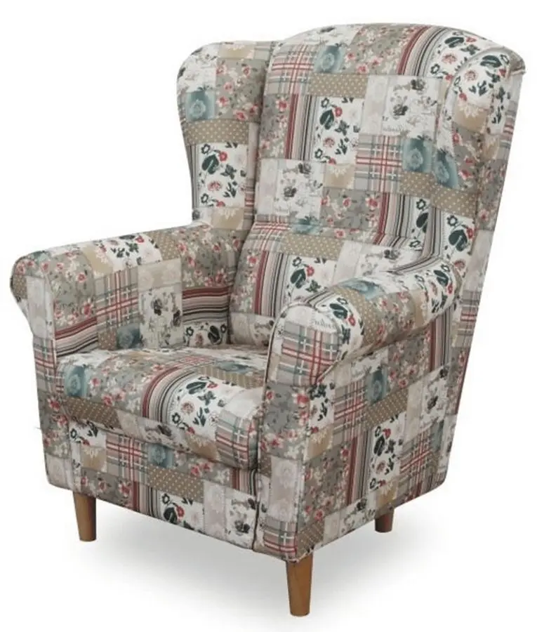 Fotoliu cu puf Mobhaus Astrid Viorica 1 (Multicolor)