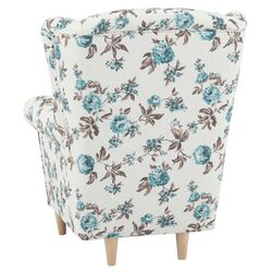 Кресло с пуфом Mobhaus Astrid (White/Roses) Thumb