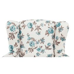 Кресло с пуфом Mobhaus Astrid (White/Roses) Thumb