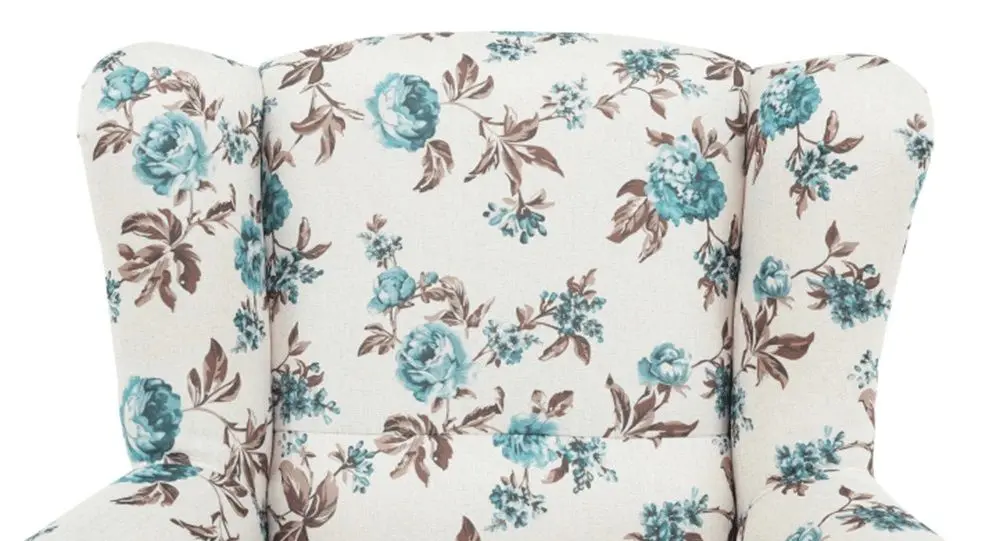 Кресло с пуфом Mobhaus Astrid (White/Roses)