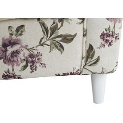 Fotoliu cu puf Mobhaus Astrid (White/Roses) Thumb