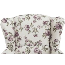 Fotoliu cu puf Mobhaus Astrid (White/Roses) Thumb