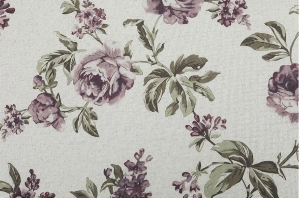 Fotoliu cu puf Mobhaus Astrid (White/Roses)