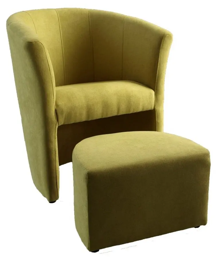 Fotoliu cu puf Mobhaus Rose (Mustard)