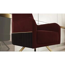 Fotoliu ModaLife Demre (Dark Red/Black) Thumb