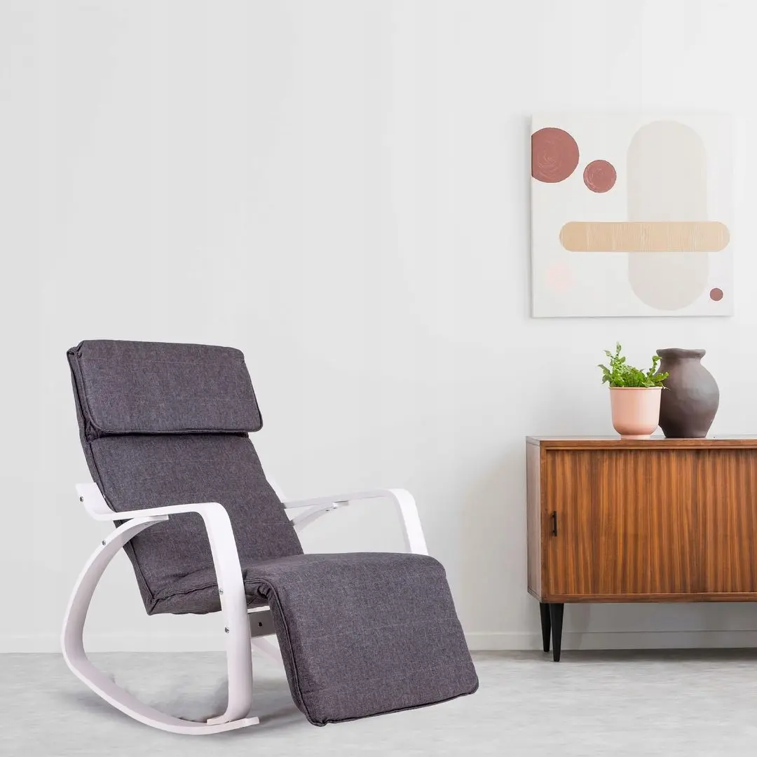 Fotoliu balansoar Modern Home TXRC-02 (Grey/White)