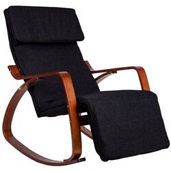 Fotoliu balansoar Modern Home TXRC-03 (Black/Walnut) Thumb