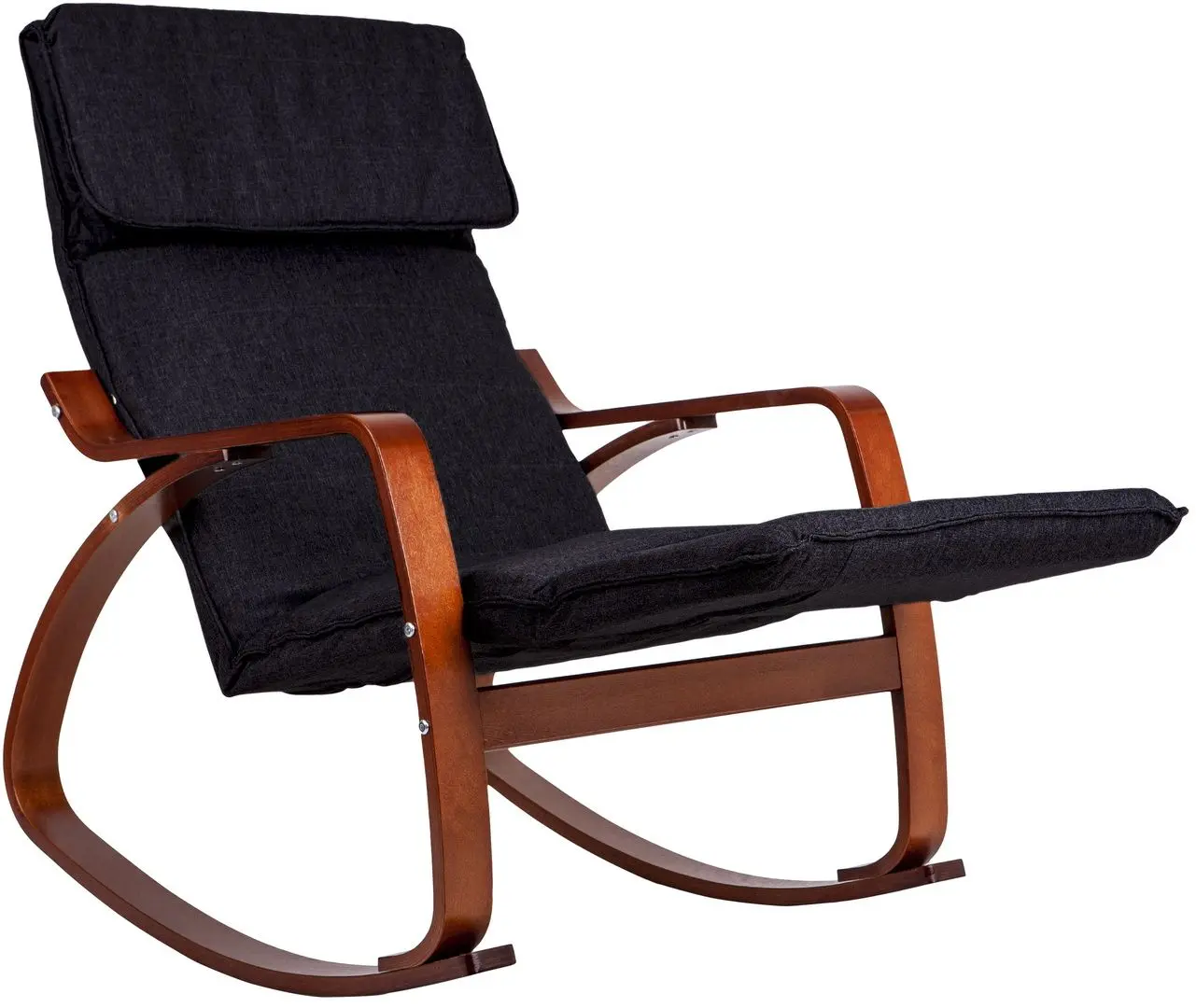 Fotoliu balansoar Modern Home TXRC-03 (Black/Walnut)