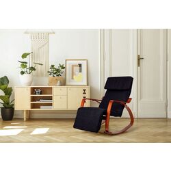 Fotoliu balansoar Modern Home TXRC-03 (Black/Walnut)