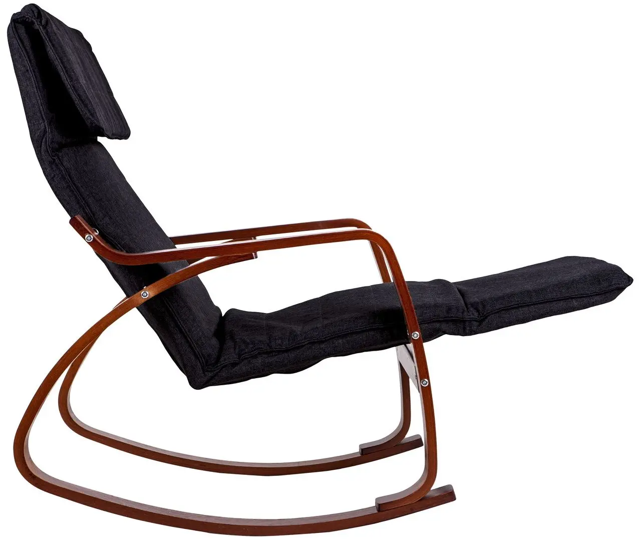 Fotoliu balansoar Modern Home TXRC-03 (Black/Walnut)