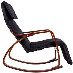 Fotoliu balansoar Modern Home TXRC-03 (Black/Walnut) Thumb