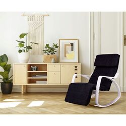 Fotoliu balansoar Modern Home TXRC-03 (Black/White)