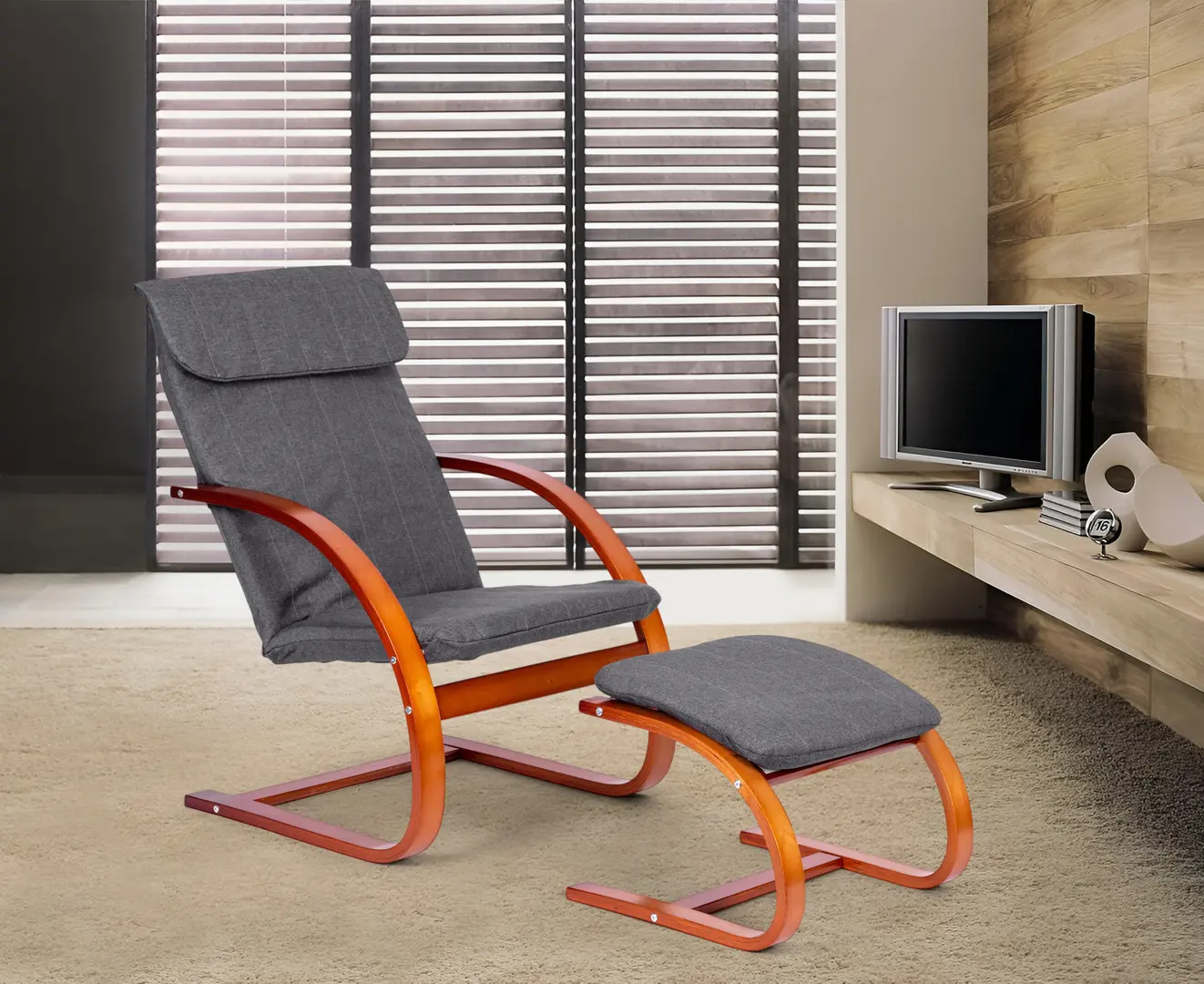 Fotoliu balansoar Modern Home TXWQM-31-6 (Walnut)