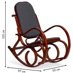 Fotoliu balansoar Modern Home TXWQM-F001 (Dark grey/Brown) Thumb