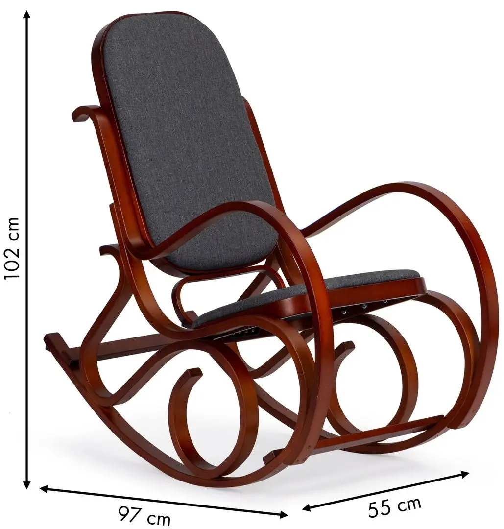 Fotoliu balansoar Modern Home TXWQM-F001 (Dark grey/Brown)