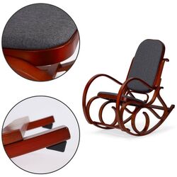 Fotoliu balansoar Modern Home TXWQM-F001 (Dark grey/Brown) Thumb