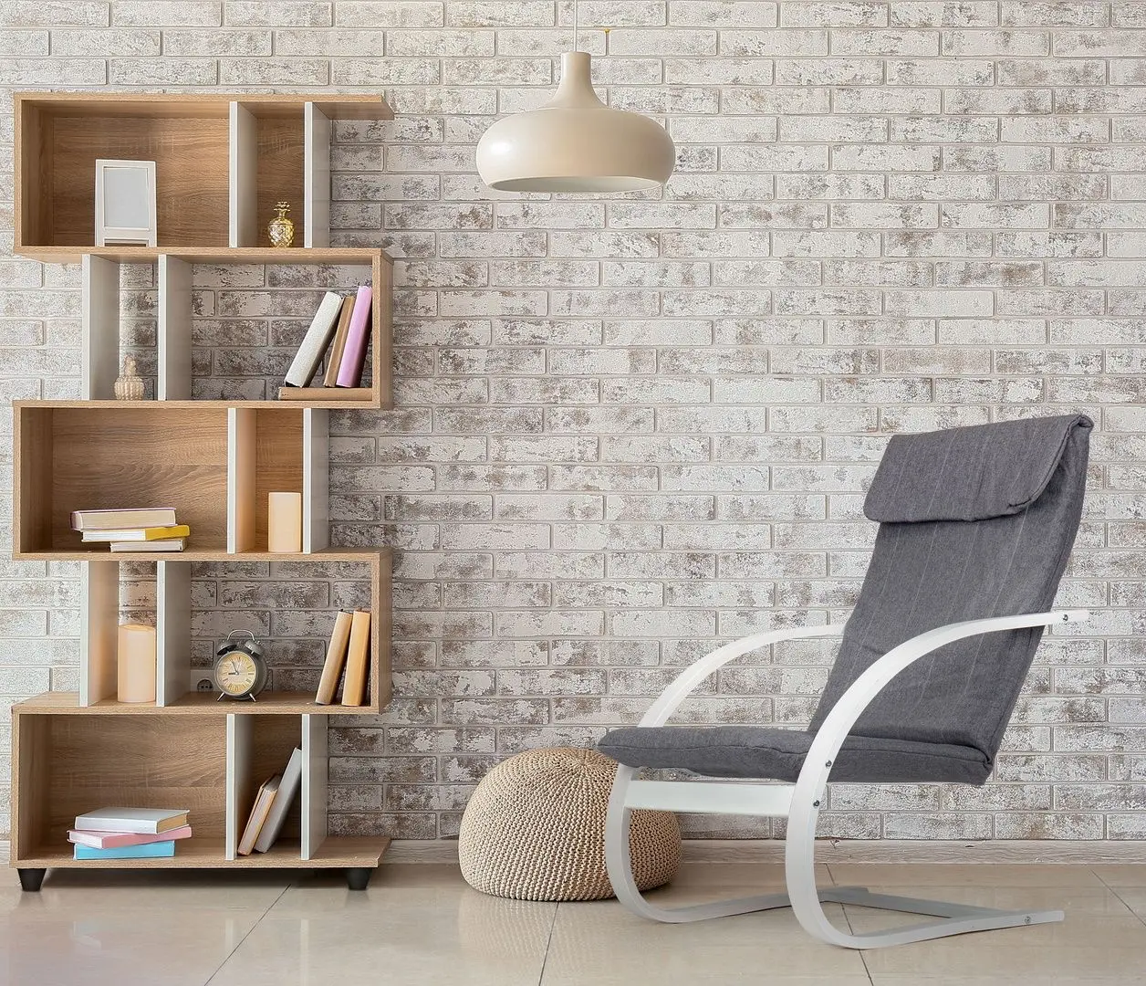 Fotoliu Modern Home TXWQM-31 (Grey/White)