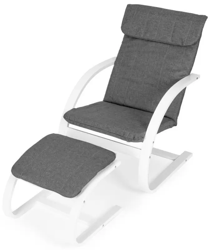 Кресло с подставкой для ног Modern Home TXWQM-31-6 (White/Grey) - 2