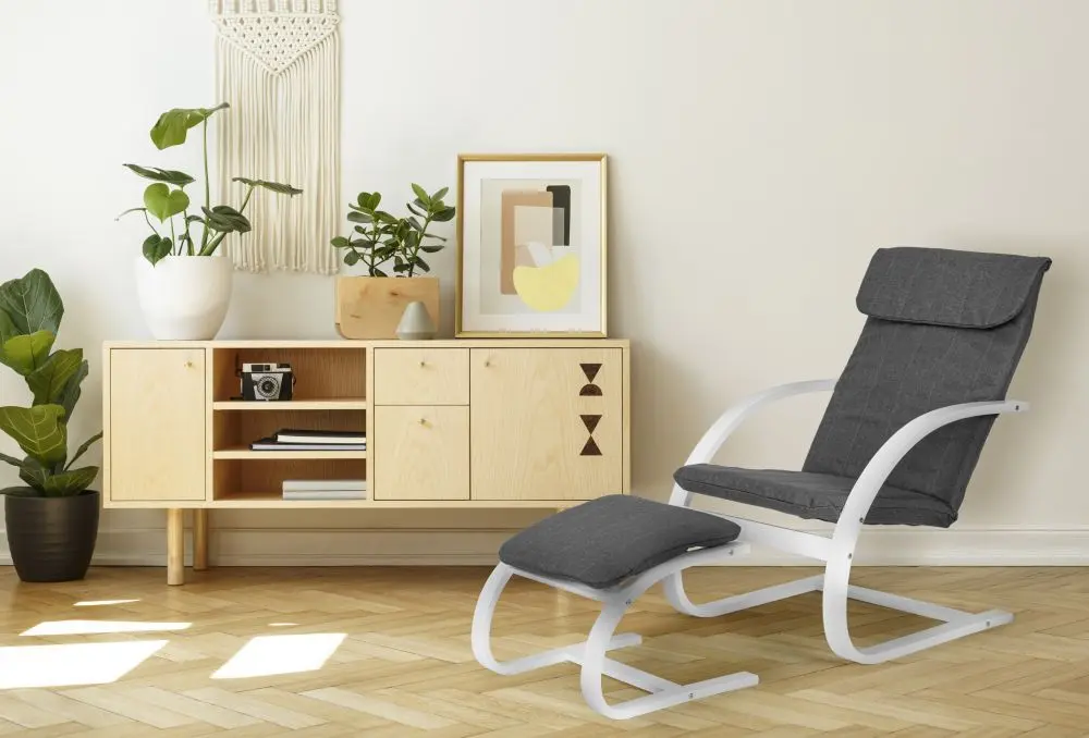 Кресло с подставкой для ног Modern Home TXWQM-31-6 (White/Grey)