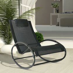 Fotoliu balansoar Outsunny 84A-090 (Black)