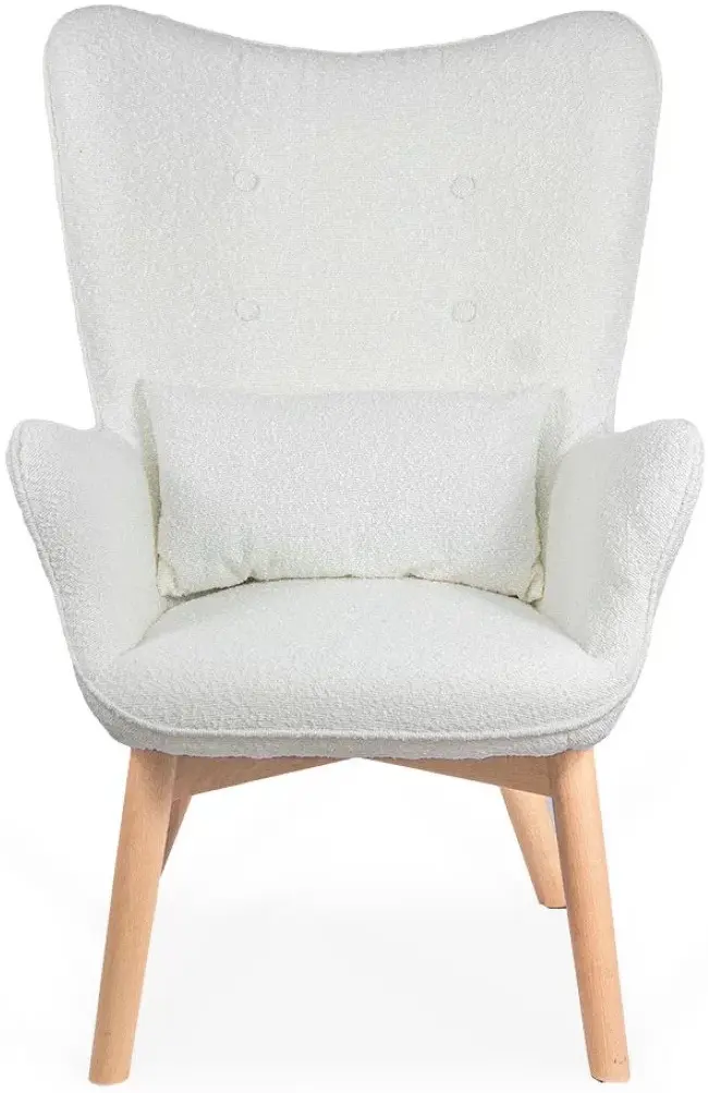 Fotoliu cu taburet Prestige Chairs BUC 267 (Cream) - 2