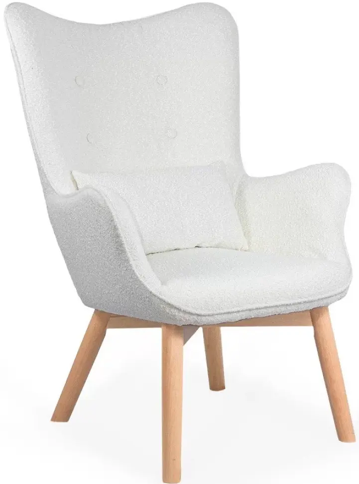 Fotoliu cu taburet Prestige Chairs BUC 267 (Cream) - 3