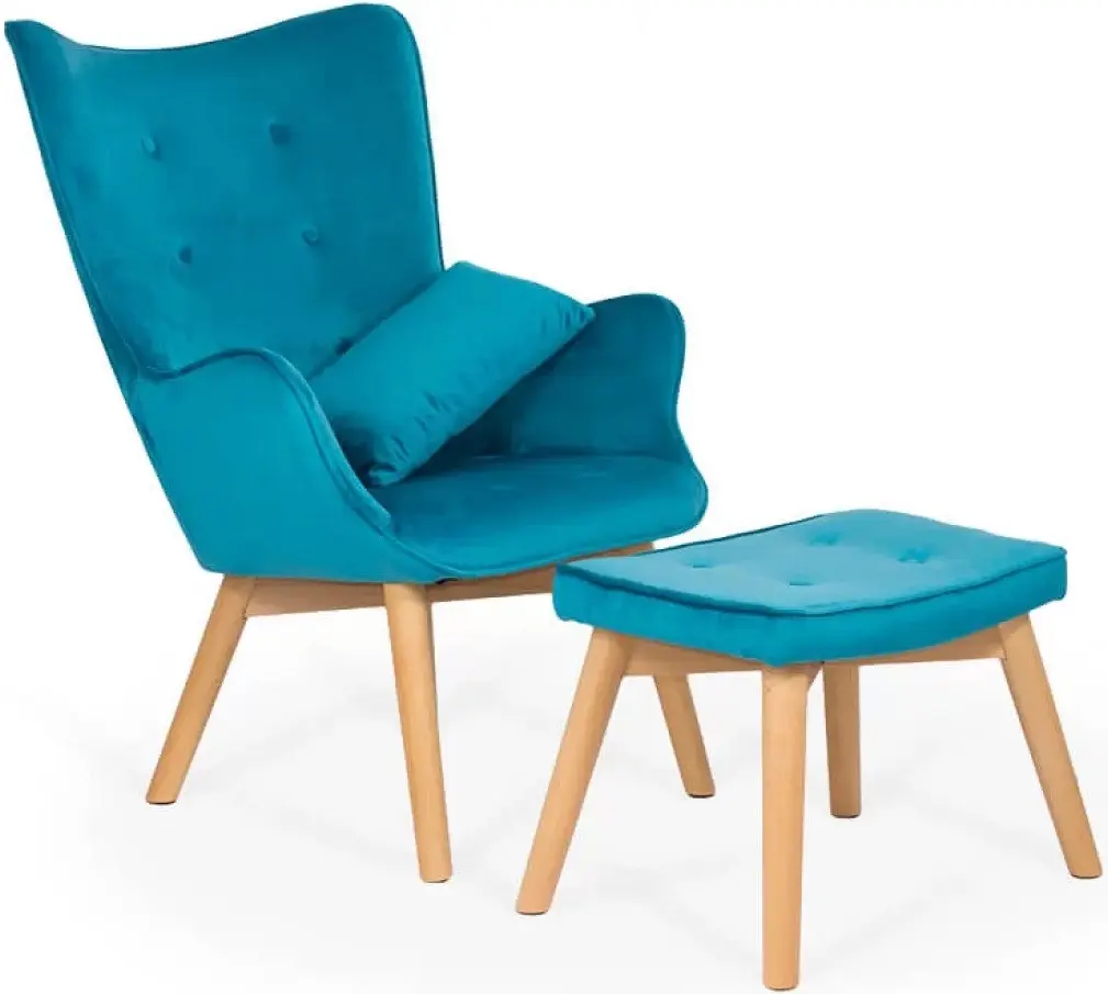 Fotoliu cu taburet Prestige Chairs BUC 267 (Turquoise) - 2