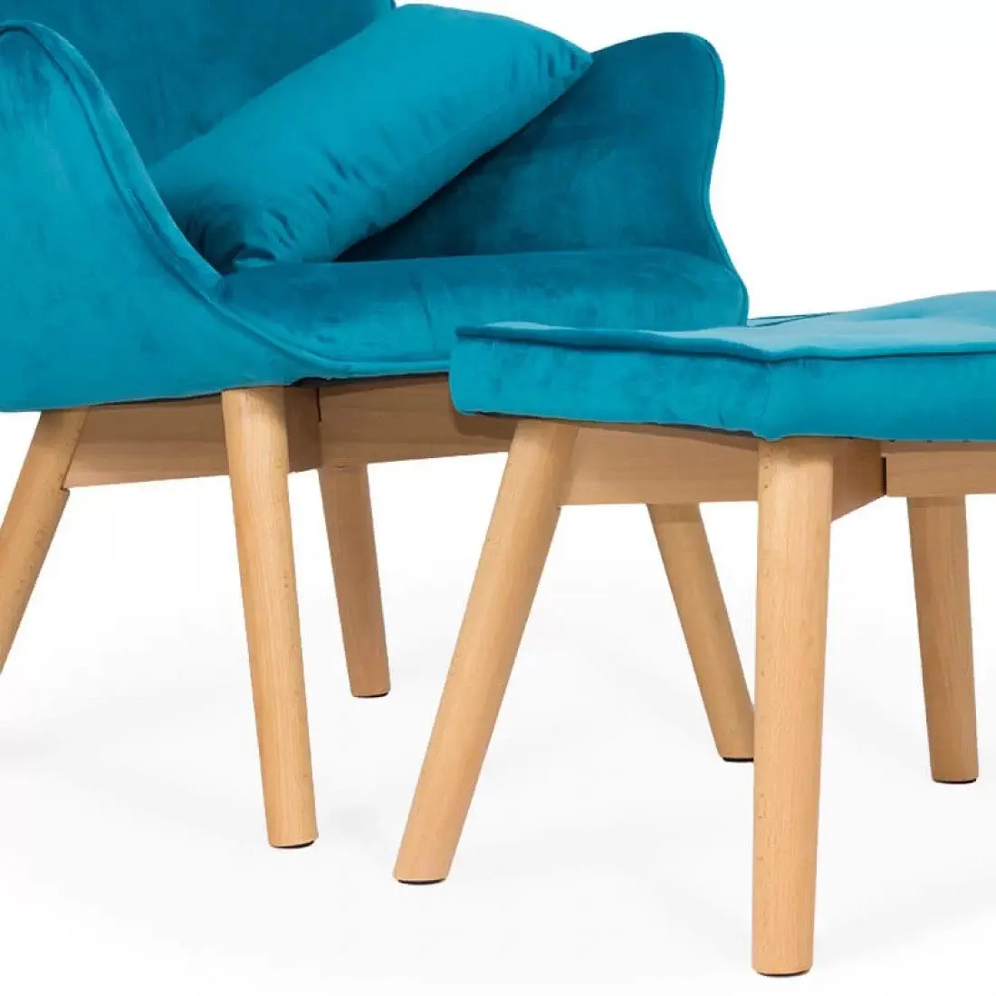 Fotoliu cu taburet Prestige Chairs BUC 267 (Turquoise) - 10