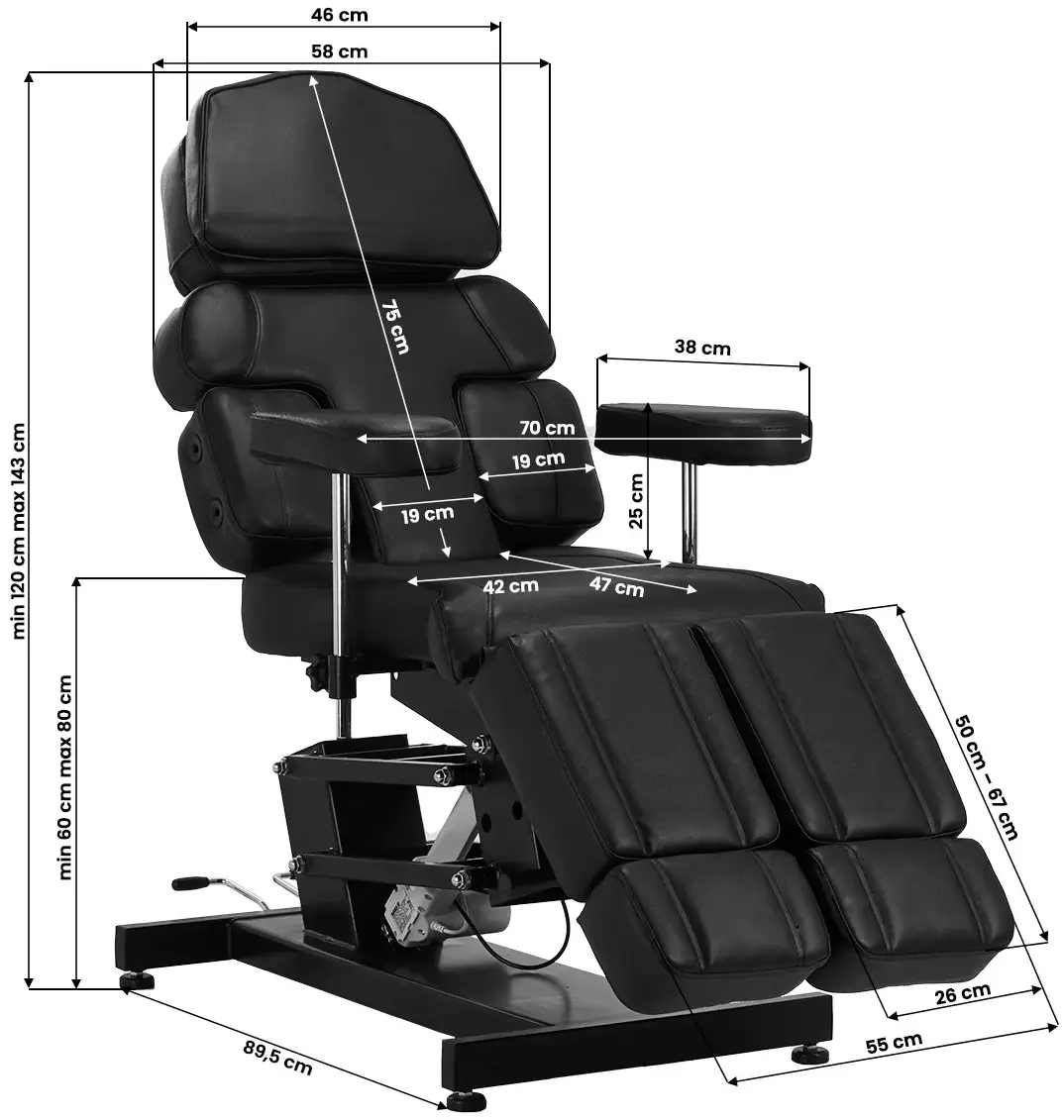 Fotoliu cosmetologic Pro Ink Azzurro 3710 148973 (Black)