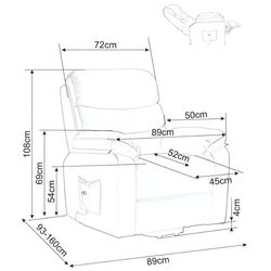 Fotoliu masaj Signal Hektor M Velvet Bluvel 14 (Grey) Thumb