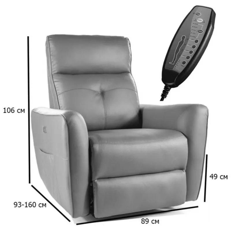 Fotoliu masaj Signal Helios M Velvet Bluvel 28 (Beige) - 6