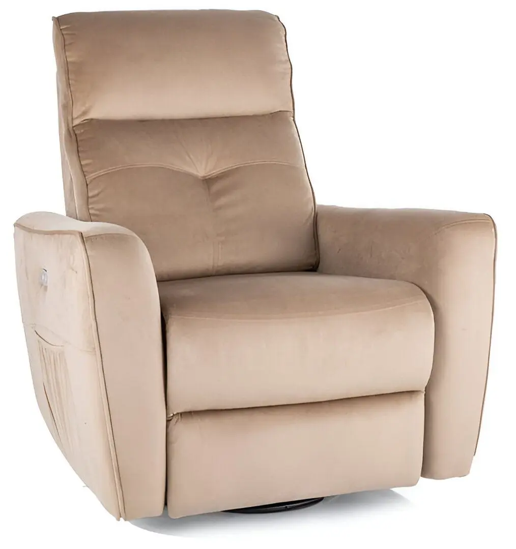 Fotoliu masaj Signal Helios M Velvet Bluvel 28 (Beige) - 7