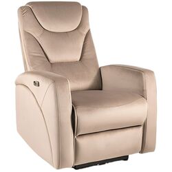 Fotoliu-recliner Signal Kronos Velvet (Beige Dark)