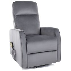 Кресло-реклайнер Signal Leto Velvet Bluvel 14 (Grey) Thumb