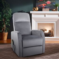 Fotoliu-recliner Signal Leto Velvet Bluvel 14 (Grey)