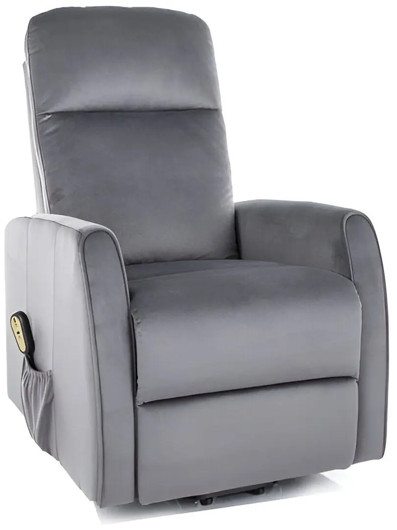 Кресло-реклайнер Signal Leto Velvet Bluvel 14 (Grey)