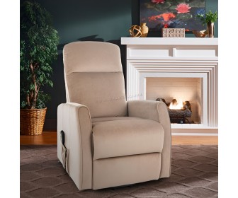 Fotoliu-recliner Signal Leto Velvet Bluvel 28 (Beige)